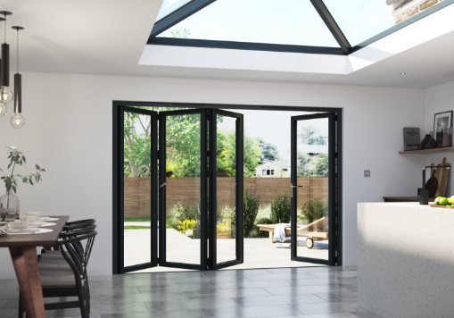 Bifold Doors partially open