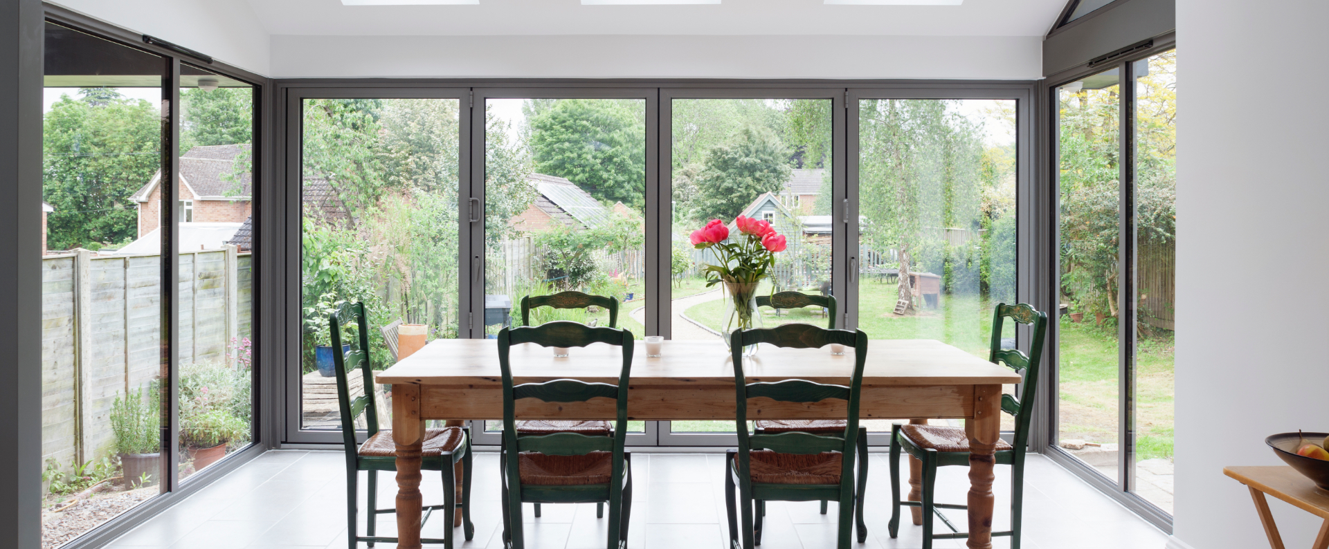 Bifold Doors in a dining room