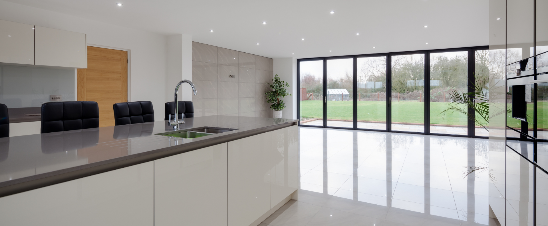 Kitchen with bifold doors